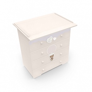 Детский комод Nuovita Stanzione Cute Bear Vaniglia/Ваниль (Nuovita, NUO-сCUB_1080)